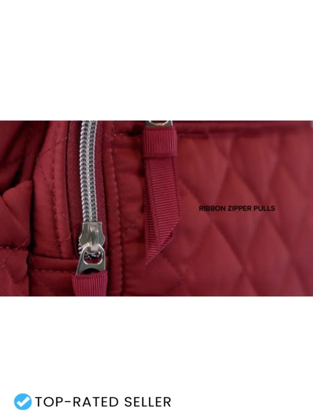 Performance Twill Vera Tote Bag with 7 Pockets, Zipper Closure, Shoulder Strap